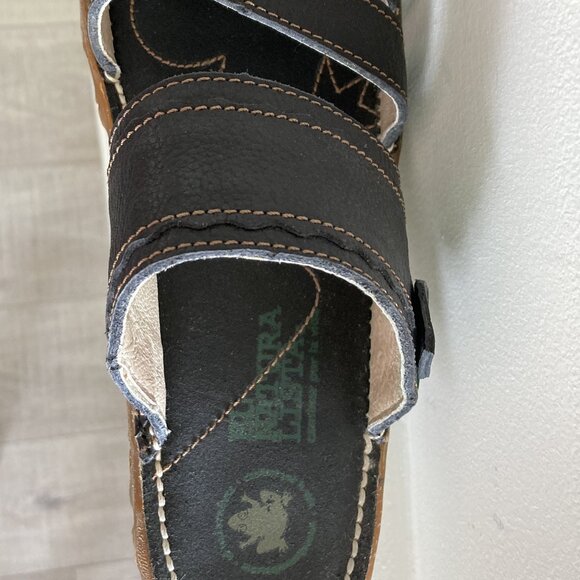 EL NATURALISTA, Leather Slip On Sandals, Size US 8, Dark Navy Blue - Picture 7 of 7